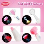 Chanak Premium Doctor Briefcase for Kids with LED Light Instruments - Pretend Play Set for Above 3 Years - 9 Piece Kit for Boys & Girls (Transparent Pink) - Image 5