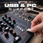 Digimore Professional Audio Mixer with 4 Channel Input | Digital Delay Effect | USB Audio Interface | +48V Phantom Power | Stereo XLR Output | ideal choice for DJs, musicians & event setups (D-254Pro) - Image 6