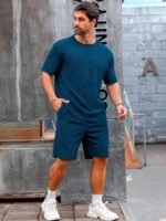 Vogaan Men's T-Shirt and Shorts Set | Top & Shorts Night Suits Set | Night Wear for Men - Image 3