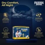 Friends Overnight Adult Diaper L Size Pants | 30 Count (Large) | Waist 30-56 inch | 16 Hrs Protection | Leakproof | Quick & Even Absorption | Unisex | Anti-Rash | Odour Lock | Superior Softness | Elastic Waist & Anti-Bacterial Absorbent Core - Image 3