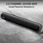 boAt Aavante Bar 610, 25W Signature Sound, 2.0 CH with Dual Passive Radiators, 7 HRS Battery, Sleek Design, Multi Connectivity, Bluetooth Sound Bar, Soundbar Speaker (Charcoal Black) - Image 3