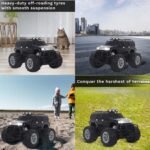 popsugar Off Roader Rechargeable Remote Control Car | RC Car Monster Truck | 4 Headlight Modes | Lithium Battery | C-Type Charging | 2.4GHz Remote Controller | Made in India, Black - Image 4