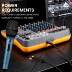 Audio Array 8-Channel Hybrid USB Audio Mixer with 8 Analog & 1in/2out USB Interface, 48kHz/16-Bit, +50dB Gain, Combo XLR, +48, Hi-Z, 3-Band EQ, 99 DSP FX, Bluetooth, Balanced XLR Output | AI-14 - Image 8