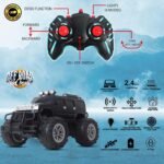 popsugar Off Roader Rechargeable Remote Control Car | RC Car Monster Truck | 4 Headlight Modes | Lithium Battery | C-Type Charging | 2.4GHz Remote Controller | Made in India, Black - Image 2