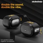 Dubstep Pop 1200 Portable Bluetooth Speaker | 12W Loud Sound, Deep Bass with XBASS, 16 Hrs Playtime, TWS Stereo Pairing, 52mm Driver, Splash-Resistant, Carry Strap (Black) - Image 10