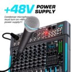 hayden HY-8FX 10-Channel DJ Mixer With 99 DSP Reverb, 7-Band EQ, USB, Bluetooth, 48V Phantom, One-Click Mute Pro Sound Console For Recording, Stage, Studio, And Live Performance, Black - Image 5