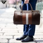 Fur Jaden Weekender Travel Duffle Bag with Separate Shoe/Laundry Compartment for Men & Women Made of Vegan Leather - Image 6