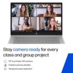 HP Chromebook 14, MediaTek Kompanio 540 (4GB LPDDR5, 128GB UFS) HD, Anti-Glare, Micro-Edge, 14''/35.6cm, ChromeOS, 100 GB Google One(1yr), Modern Gray,1.35kg, nm0004MU, HD Camera w/Shutter Laptop - Image 6