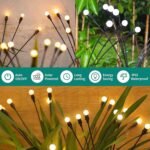 Plastic Firefly Outdoor Solar Decoration Waterproof LED Light For Garden Balcony (Pack Of 1), 4.8 X 4.8 X36.3 cm,Gold - Image 6