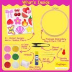 Craftinger Beads Embroidery Kit for Beginners & Kids | 8 Inch Embroidery Hoop (20 cm), 6 Color Beads (2mm), Needles Set, Thread, Glue Stick, Water Soluble Cutout Designs | DIY Art & Craft Kit - Image 2