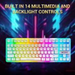 Ant Esports MK700 V2 Membrane TKL Wired Gaming Keyboard, 87 UV Coated Mechanical feel Keys Cool RGB Backlight Waterproof Keyboard for PC Laptop Mobile Tablets Gaming, Design and Work Mercury White - Image 6