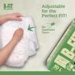 B-FIT Economy Adult Diaper L Size Tape Style | 10 Count ( Large) | Waist 32.68 - 59.84 inch | Refastenable Tapes, Cottony Comfort, Gel Core, 8 Hours Absorption | Unisex, Leakproof, Soft Elastic Waistband - Image 4