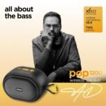Dubstep Pop 1200 Portable Bluetooth Speaker | 12W Loud Sound, Deep Bass with XBASS, 16 Hrs Playtime, TWS Stereo Pairing, 52mm Driver, Splash-Resistant, Carry Strap (Black) - Image 2