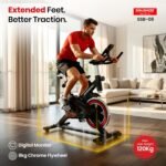 SPARNOD FITNESS SSB-08 Spin Bike Exercise Cycle for Home Gym with 8kg Flywheel, LED Display, Adjustable Resistance, Silent Belt Drive, 4-way Adjustable Cushioned Seat and 2-way Handlebar, Max User Weight 120 Kg - Image 2