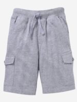 KiddoPanti Boys Knit Solid Cargo Shorts Pack of 2 | 100% Cotton | Comfortable Rib Waistband | 2 Front Pockets & 2 Cargo Pockets | Sport Bermuda Half Pant for Boys - Image 3