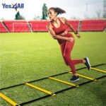 Serveuttam Agility Ladder 8 Meter Speed Training Ladder with 16 Adjustable Rungs, for Soccer, Football, Sports Training - Includes Heavy Duty Carry Bag Speed Ladder (Multicolor) (Yellow, 4m 10Runs) - Image 4