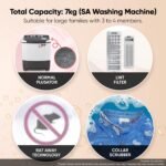 LG 7 Kg 5 Star Wind Jet Dry Semi-Automatic Top Loading Washing Machine (P7020NGAZ, Dark Gray, Rat Away Feature) - Image 2