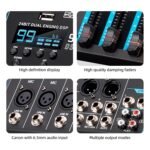 hayden HY-8FX 10-Channel DJ Mixer With 99 DSP Reverb, 7-Band EQ, USB, Bluetooth, 48V Phantom, One-Click Mute Pro Sound Console For Recording, Stage, Studio, And Live Performance, Black - Image 3