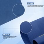 Boldfit Yoga Mat for Women & Men TPE Alignment 6mm thickness Non Slip Classic Pro Exercise Mat for Home Workout Pilates Floor Exercises Gymnastics Meditation with carry Bag & strap - Pro Blue - Image 4