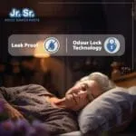 Jr. Sr. Adult Diaper Pants Style | Medium (M) Size 10 Counts | Waist 24"-40" (61-102cm)| Upto 12 hr Absorption Protection | Unisex with Wetness Indicator | Odour Control & Goodness of Aloe Vera - Image 3