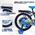 CAPENT BMX 20T Cycle for Kids Girls with Balance Wheel & Back Carrier | Rigid Fork | Frame 12.5 Inch | Ideal for 6 to 9 Years Girls Kids Bike (Blue) - Image 2