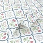 haus & kinder King Size Bedsheet with 2 Pillow Covers, 186 TC Cotton Bedsheet for Double Bed King Size 108X108 Inches Flat Bed Sheet | Classic Trellis, White - Image 3