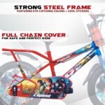 CAPENT BMX 16T Kids Cycle with Carrier & Side Wheels | Rigid Suspension | 11 Inches Frame | Ideal for 4 to 6 Years Boys & Girls Kids Bike (Red-Blue) - Image 5