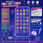 Amitasha Educational Phone Toy for 2-12 Years Kids Rechargeable 28 Modes Talking Baby Smart Phone Mobile Toy for Boys Girls Birthday Gift - Image 7