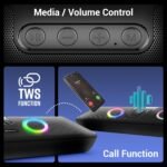 ZEBRONICS Astra 35, Portable Bluetooth Speaker, 16 Watts, Upto 8h Backup, Dual Drivers + Dual Passive Radiators, Call Function, Bluetooth v5.3 | USB | mSD| AUX, TWS, RGB LED - Image 6