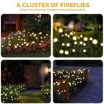 Plastic Firefly Outdoor Solar Decoration Waterproof LED Light For Garden Balcony (Pack Of 1), 4.8 X 4.8 X36.3 cm,Gold - Image 5
