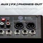DIGIMORE 7 Channel Audio Mixer with USB & BT Playback | 48V Phantom Power | Stereo XLR Outs | Delay & Reverb Effects | Ideal for Stage, Live Gigs, and Karaoke (D-255 PRO) - Image 6