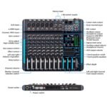 hayden HY-8FX 10-Channel DJ Mixer With 99 DSP Reverb, 7-Band EQ, USB, Bluetooth, 48V Phantom, One-Click Mute Pro Sound Console For Recording, Stage, Studio, And Live Performance, Black - Image 8