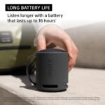 Sony SRS-XB100 Portable Bluetooth Speaker, Extra Bass, IP67 Waterproof & Dustproof, 16 Hr Battery, Hands-Free Calling, Strap – Black - Image 5
