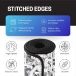 Pirate Anime Gaming Mouse Pad, Large Desk Mat 58.5 x 28 cm, Extended Washable Mousepad, Desk Pad, 2mm Thick Non-Slip Rubber Base, Stitched Edges, Smooth Surface (Black/White) - Image 4