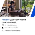 HP Chromebook 14, MediaTek Kompanio 540 (4GB LPDDR5, 128GB UFS) HD, Anti-Glare, Micro-Edge, 14''/35.6cm, ChromeOS, 100 GB Google One(1yr), Modern Gray,1.35kg, nm0004MU, HD Camera w/Shutter Laptop - Image 7