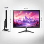 FRONTECH 20 Inch (50.8 cm), LED, HD 1600 x 900, 60Hz, Black, 16.7M Colors, Wall Mountable, Slim & Stylish Design, HDMI, VGA, Built-in Power Supply Monitor (MON-0054) - Image 6