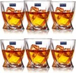 Glass Whiskey Glasses, 6 Pieces, Transparent, 340 ML, Twist Shape Premium Glasses - Image 3