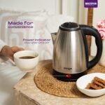 Milton Rapid Electric Kettle 1.8L | 1500 Watts | Stainless Steel Hot Water portable Electric Kettle for Home, Office | Auto Shut-Off with Wide Mouth | Cool-touch Handle and Single-Touch Lid Lock - Image 3