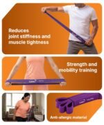 Resistance Band for Workout & Stretching, Exercise Band for Men & Women, Thera Band for Yoga, Pilates, Gym, Home Workout & Fitness Training, Latex Band for Strength, Toning & Flexibility(15-40Kg) - Image 3