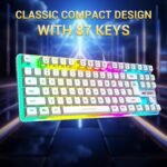 Ant Esports MK700 V2 Membrane TKL Wired Gaming Keyboard, 87 UV Coated Mechanical feel Keys Cool RGB Backlight Waterproof Keyboard for PC Laptop Mobile Tablets Gaming, Design and Work Mercury White - Image 4