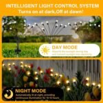 Plastic Firefly Outdoor Solar Decoration Waterproof LED Light For Garden Balcony (Pack Of 1), 4.8 X 4.8 X36.3 cm,Gold - Image 2