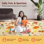 LuvLap Jungle Time Double Sided Water Proof Baby Floor Mat, Multicolor, Reversible Floor mats for Kids, Baby mats for Floor, Crawling Baby, Extra Large Size, 6'5" x 4'10" (195.5cmx147cm), 0.8cm Thick - Image 4