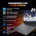 HP Smartchoice Victus, 14th Gen Intel Core i5-14450HX, 6GB RTX 3050, 24GB DDR5(Upgradeable) 512GB SSD, 144Hz, 300 nits, 15.6''/39.6cm, Win11, Office 24, Mica Silver, 2.3kg, fa2303/15tx, Gaming Laptop - Image 5