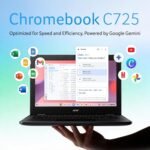Acer Chromebook, MediaTek Kompanio 540 Octa-Core Processor, 4GB RAM, 64GB eMMC, Full HD, 11.6"/27.94cm Display, Chrome OS, Black, 1.2 KG, C725, Arm Mali G57 Graphics, WiFi 6E Laptop - Image 11
