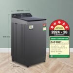 VW Visio World V8 Turbo-Wash 8 Kg 5 Star Fully-Automatic Top Loading Washing Machine (Grey) - Image 6