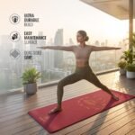 WiseLife Printed Yoga Mat (Indias no 1 Yoga Brand) Strap For Men, Women, Kids | Anti-Slip Extra thick, long & Wide Exercise Sports Mat for Workout, Fitness, Yoga, Gym, Home & Pilates 6MM (Maroon Surya Namaskar) - Image 2