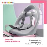 Kidsmate Junior Tricycle for Kids with Parental Control | Cycle for Kids 1-4 Years | Baby Cycle | Bicycle with Storage Basket, Cushion Seat and Seat Belt Carrying Capacity 30 Kgs (Pink-Grey) - Image 3