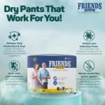 Friends Premium Adult Diaper M Size Pants | 30 Count (Medium) | Waist 25 – 48 inch |12 Hrs Protection | Leakproof | Quick & Even Absorption | Unisex| Wetness Indicator | Odour Lock | Superior Softness | Elastic Waist & Anti-Bacterial Absorbent Core - Image 5