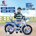 CAPENT Maltus 16T Cycle for Kids Boys/Girls with Balance Wheel & Back Carrier | Rigid Fork | Frame 11 Inch | Ideal for 5 to 7 Years Kids Road BMX Bike - Image 2