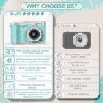 Cason 48MP Digital Camera for Kids & Adults -Real Photo & Video Mini Camera for Photography 2.4” Rotating Screen, Built in Games Kids Cameras for 5-15 Years Girls & Boys with 8 GB Sd Card (Blue) - Image 8